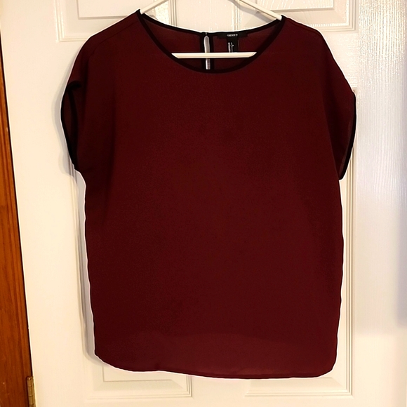 FOREVER21 Short Sleeve Blouse szLG - Picture 1 of 5